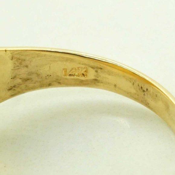 Estate Sale Vintage Mens 14k Yellow Gold Diamond Pinky Ring 0.22 TCW Sz 12